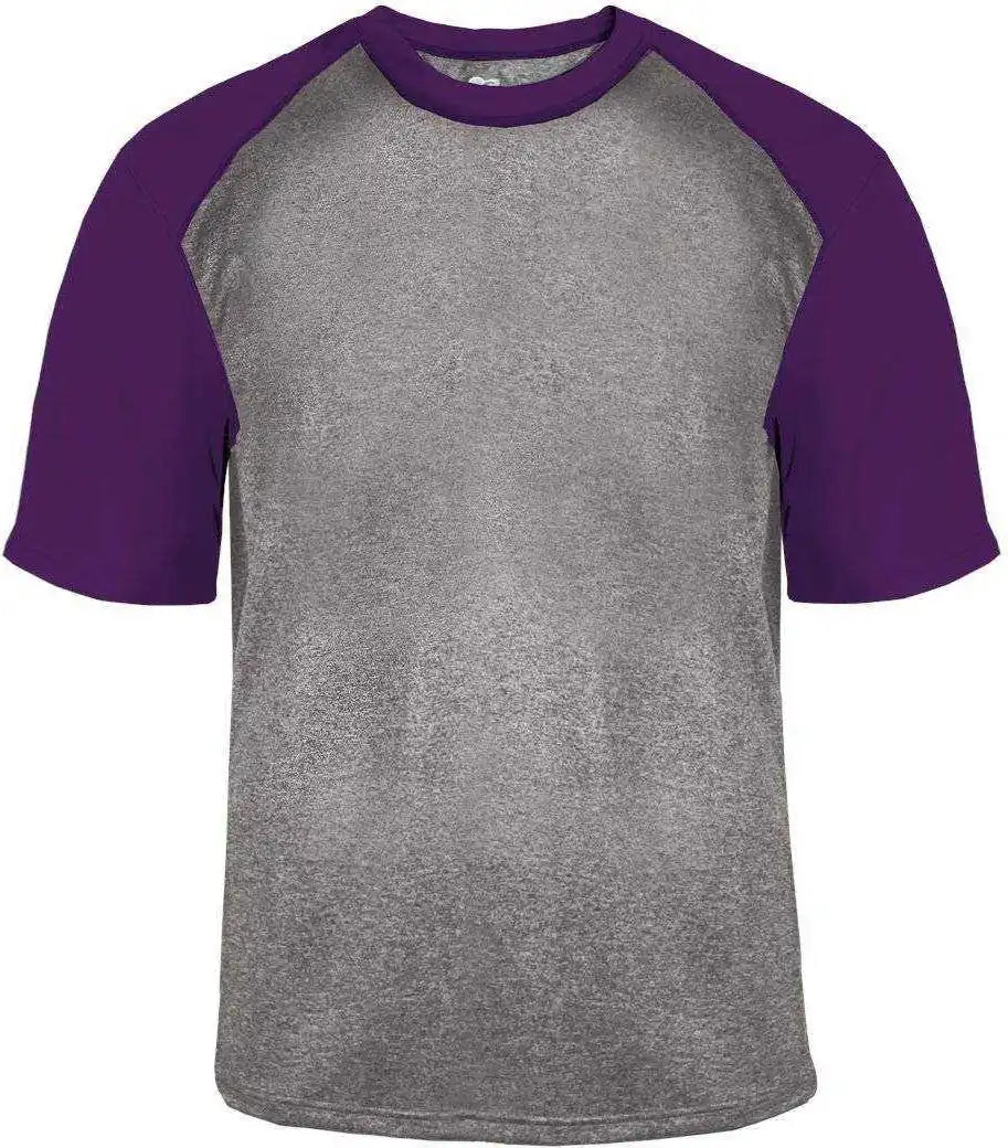 Badger Sport 4341 Heather Tee - Steel Purple