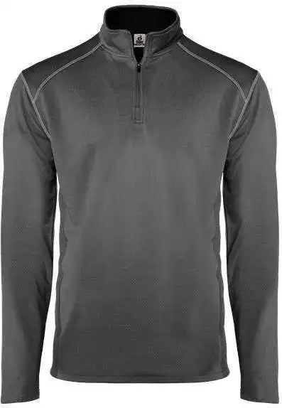 Badger Sport 4438 Money Mesh 1/4 Zip - Graphite Silver