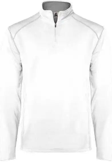 Badger Sport 4438 Money Mesh 1/4 Zip - White Silver