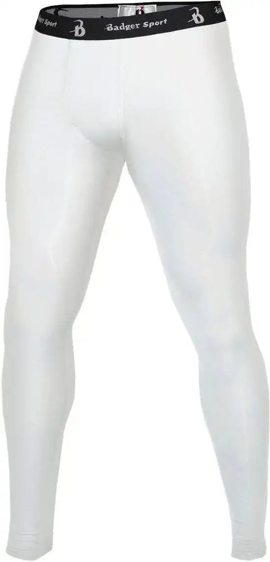 Badger Sport 4610 Full Length Compression Tight - White