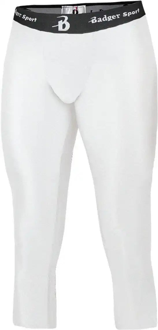 Badger Sport 4611 Calf Length Compression Tight - White