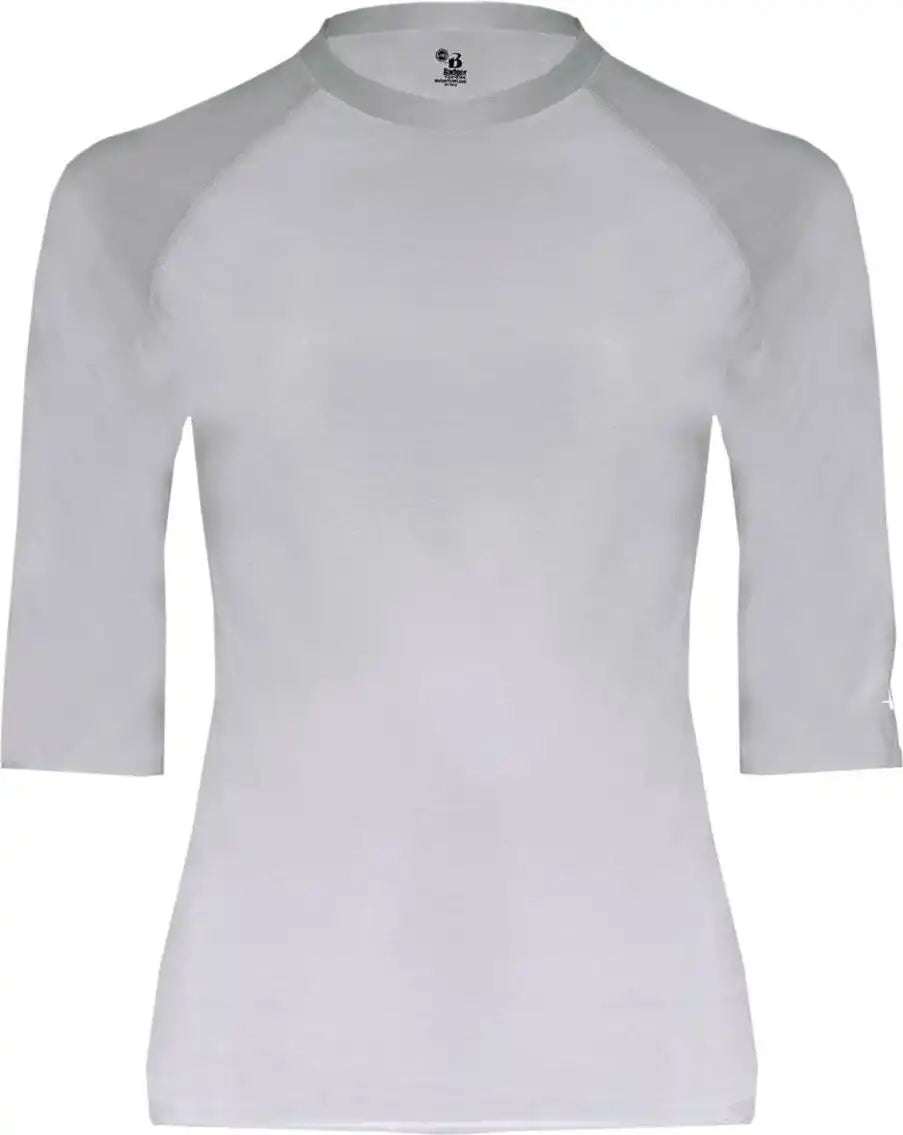 Badger Sport 4627 Pro-comprssion Half Sleeve Crew - Light Gray