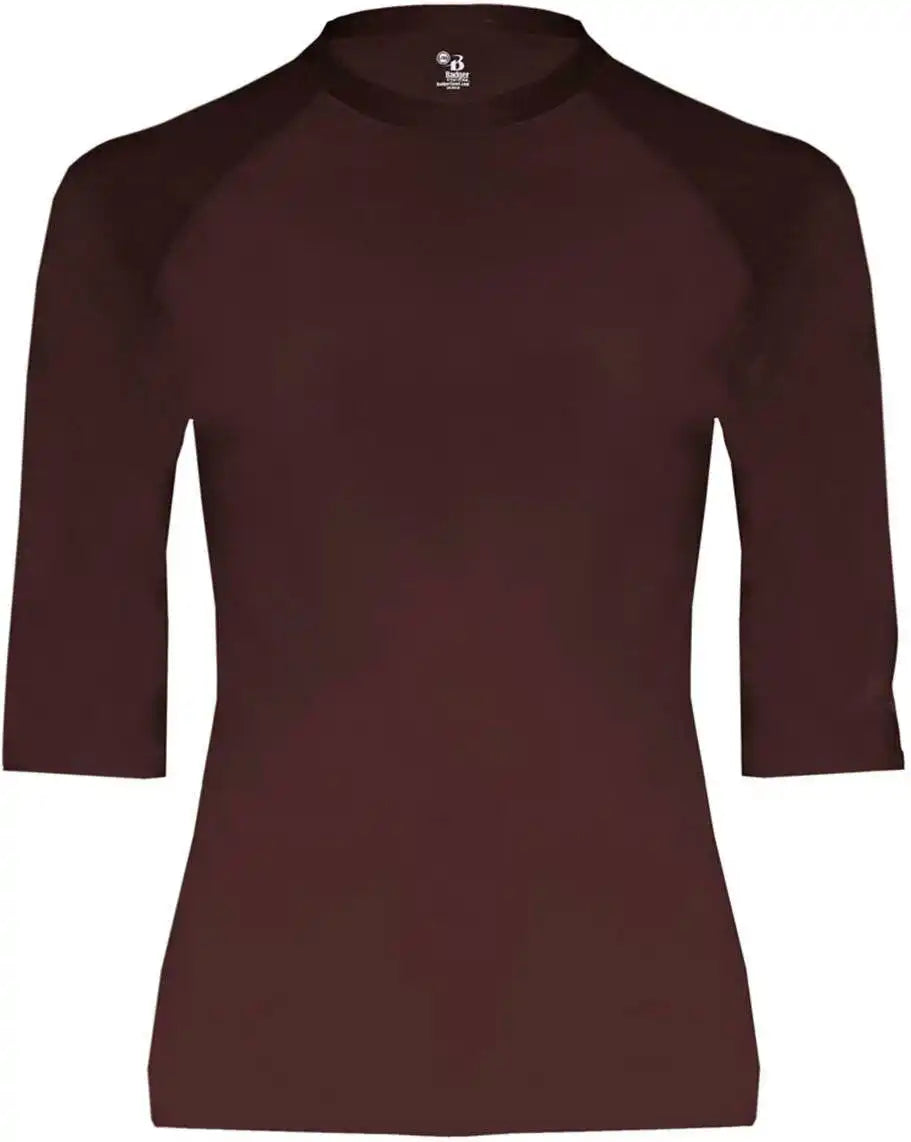 Badger Sport 4627 Pro-comprssion Half Sleeve Crew - Maroon