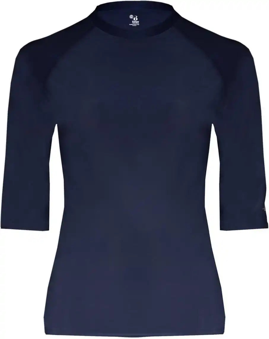 Badger Sport 4627 Pro-comprssion Half Sleeve Crew - Navy