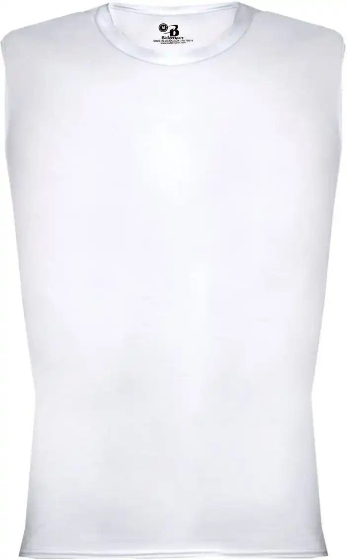 Badger Sport 4631 Pro-compression Sleeveless - White