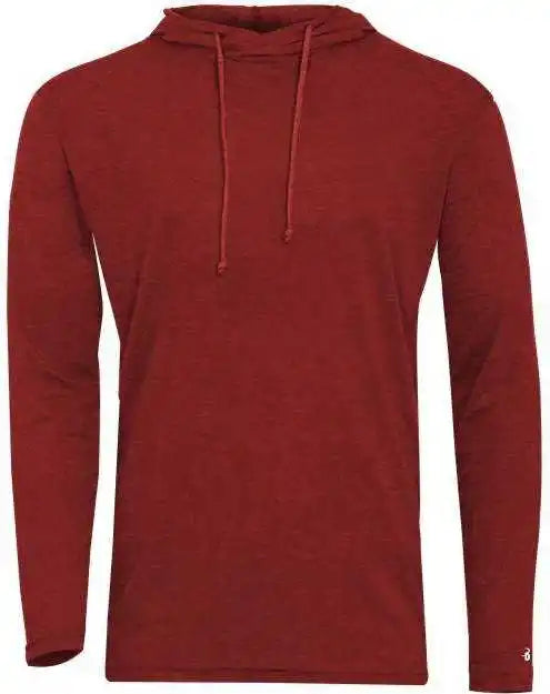 Badger Sport 4905 Tri-blend Surplice Hoodie Tee - Red Heather