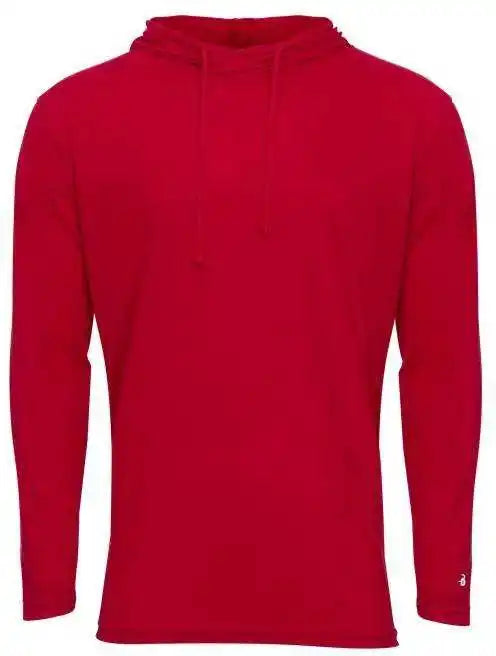 Badger Sport 4905 Tri-blend Surplice Hoodie Tee - Red
