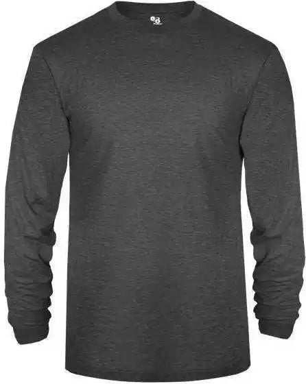 Badger Sport 4944 Tri-blend Long Sleeve Tee - Black Heather
