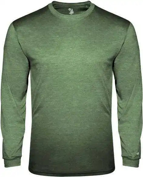Badger Sport 4944 Tri-blend Long Sleeve Tee - Forest Heather