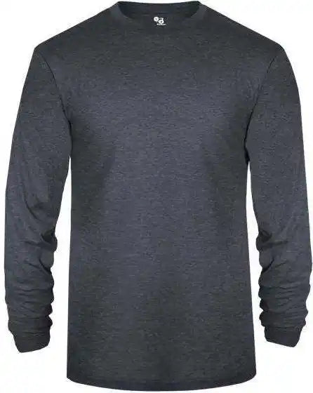 Badger Sport 4944 Tri-blend Long Sleeve Tee - Navy Heather
