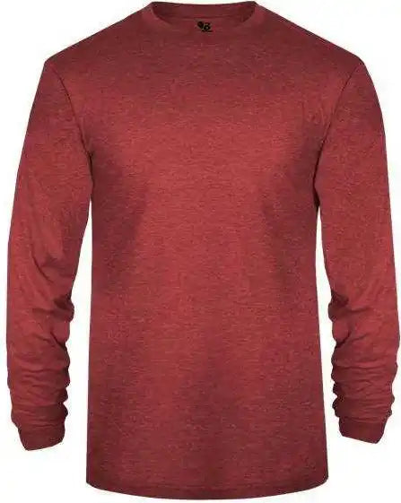 Badger Sport 4944 Tri-blend Long Sleeve Tee - Red Heather