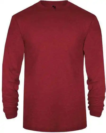 Badger Sport 4944 Tri-blend Long Sleeve Tee - Red