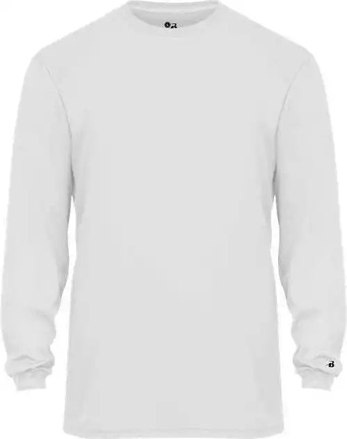 Badger Sport 4944 Tri-blend Long Sleeve Tee - White