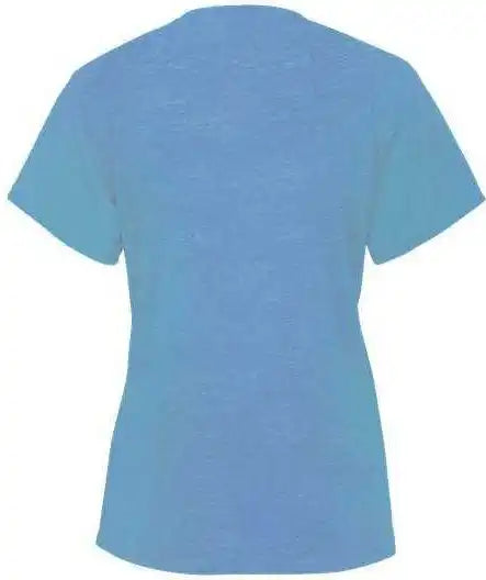 Badger Sport 4962 Tri-blend Ladies’ V-neck Tee - Columbia Blue Heather