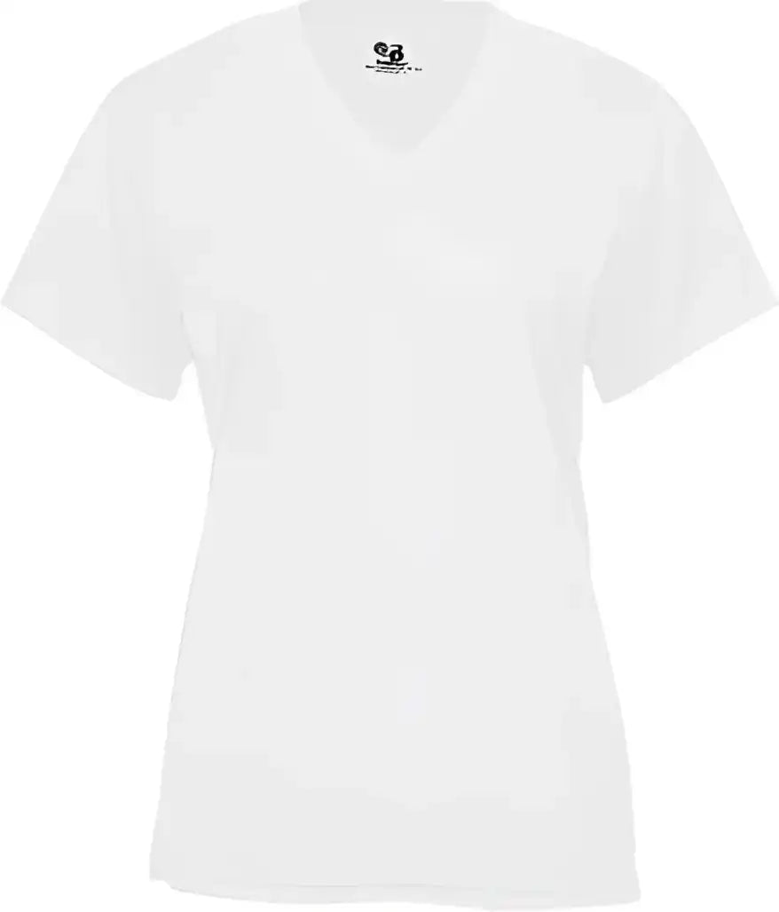 Badger Sport 4962 Tri-blend Ladies’ V-neck Tee - White