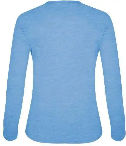 Badger Sport 4964 Tri-blend L/s Ladies Tee - Columbia Blue Heather