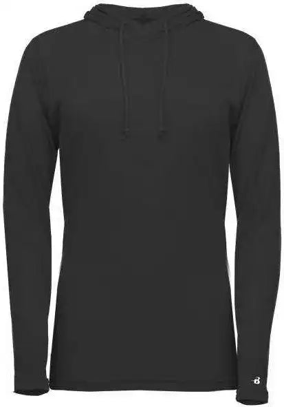 Badger Sport 496500 Tri-blend Surplice Women’s Hoodie Tee - Black