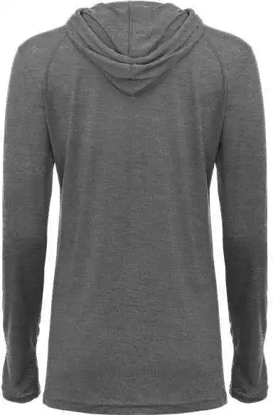 Badger Sport 496500 Tri-blend Surplice Women’s Hoodie Tee - Graphite Heather