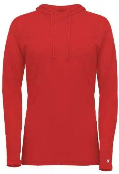 Badger Sport 496500 Tri-blend Surplice Women’s Hoodie Tee - Red