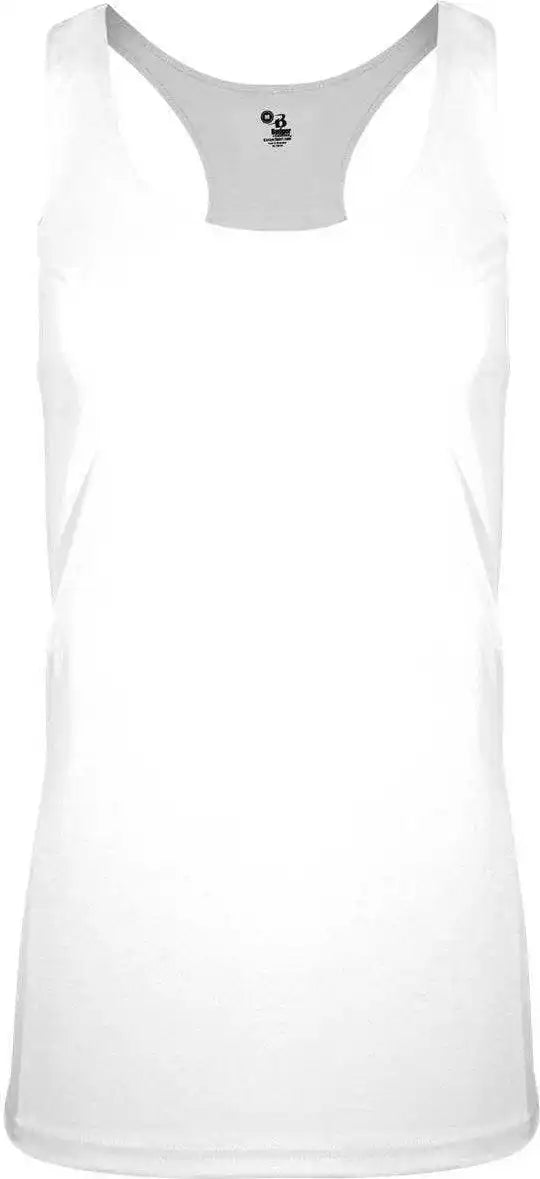 Badger Sport 4966 Tri-blend Ladies’ Racerback Tank - White