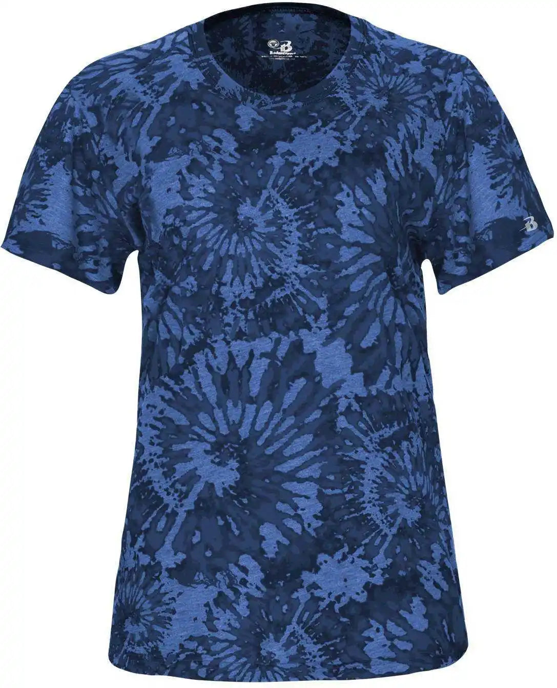 Badger Sport 4974 Women’s Tie-dye Tri-blend Tee - Royal