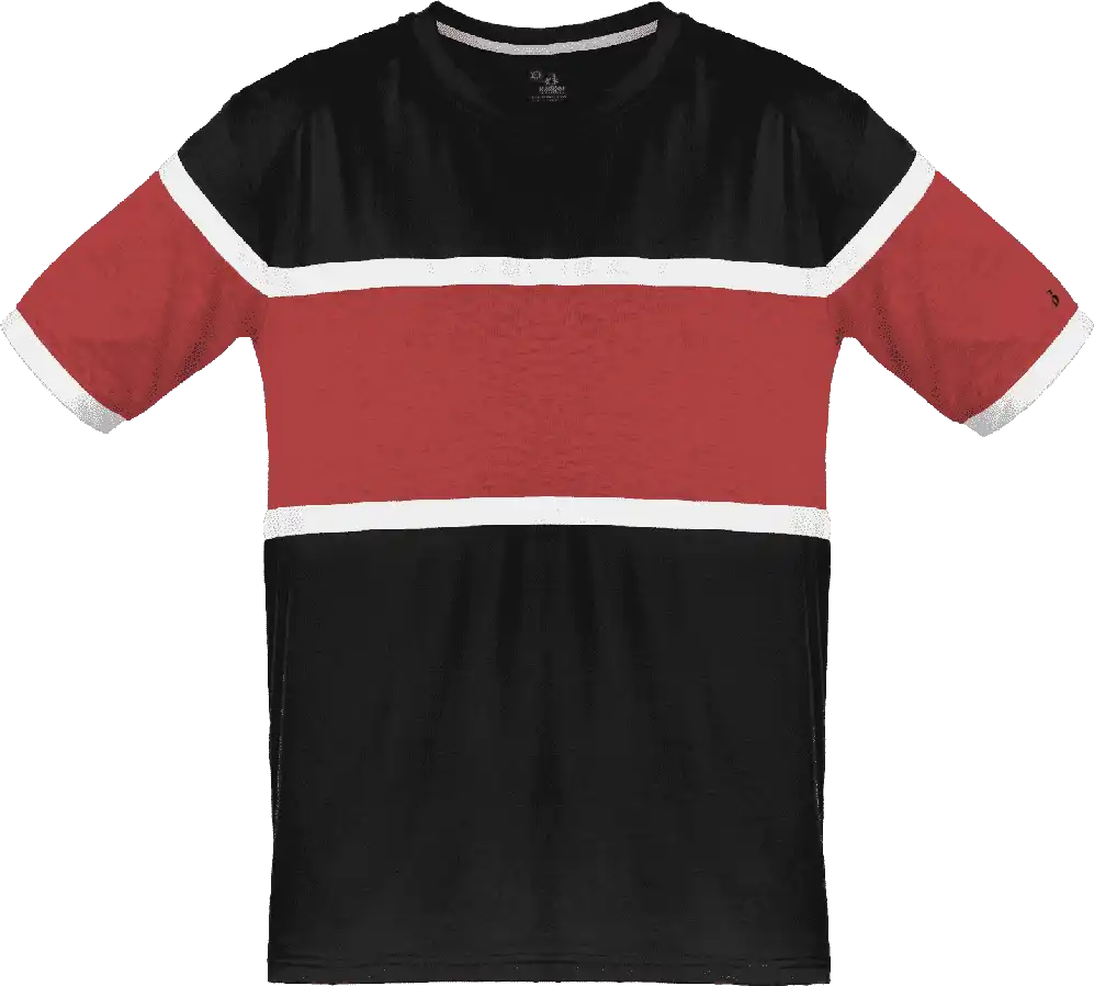 Badger Sport 4980 United Tee - Black Red White