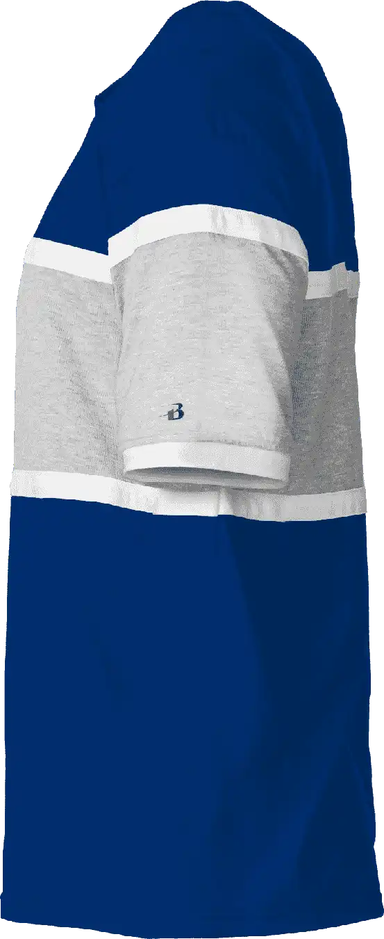 Badger Sport 4980 United Tee - Royal Oxford White