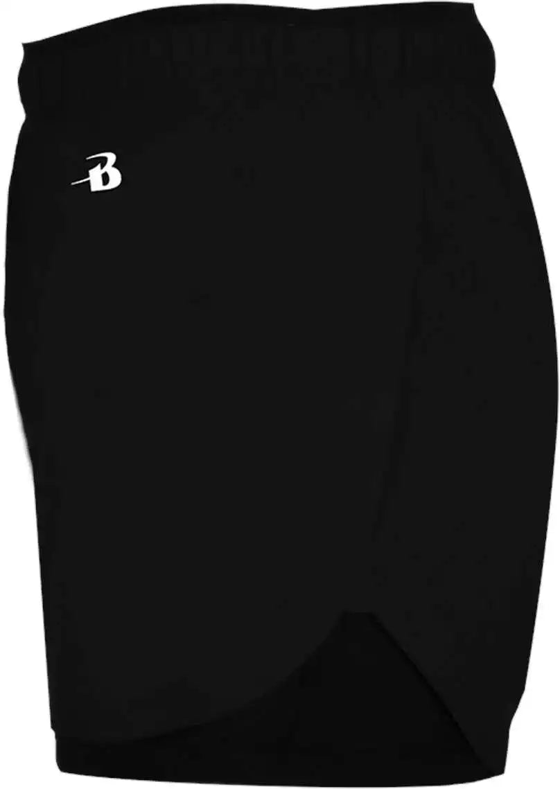 Badger Sport 6150 Double Up Ladies Short - Black