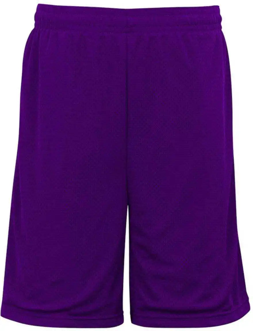 Badger Sport 7219 Pocketed Mesh Short - Purple
