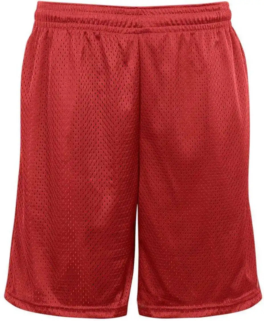 Badger Sport 7219 Pocketed Mesh Short - Red
