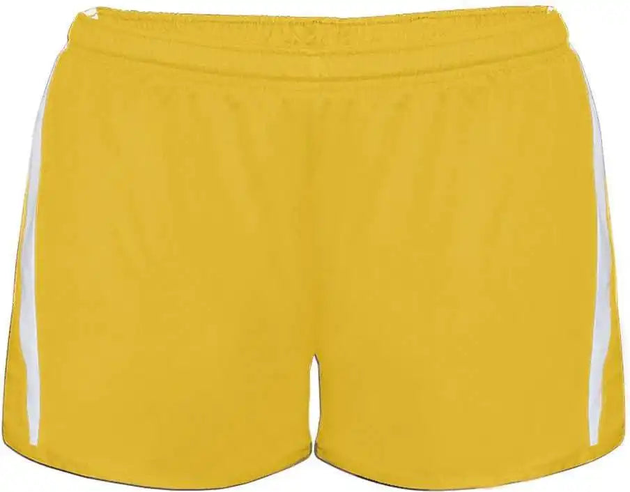 Badger Sport 7274 Stride Ladies Short - Gold White