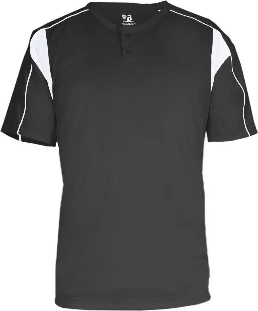 Badger Sport 7937 Adult Pro Placket - Graphite White