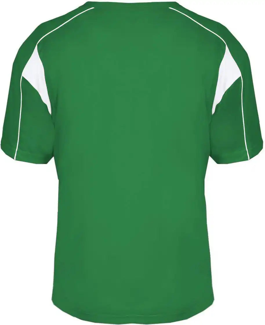 Badger Sport 7937 Adult Pro Placket - Kelly White