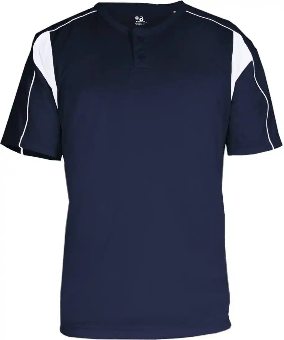 Badger Sport 7937 Adult Pro Placket - Navy White