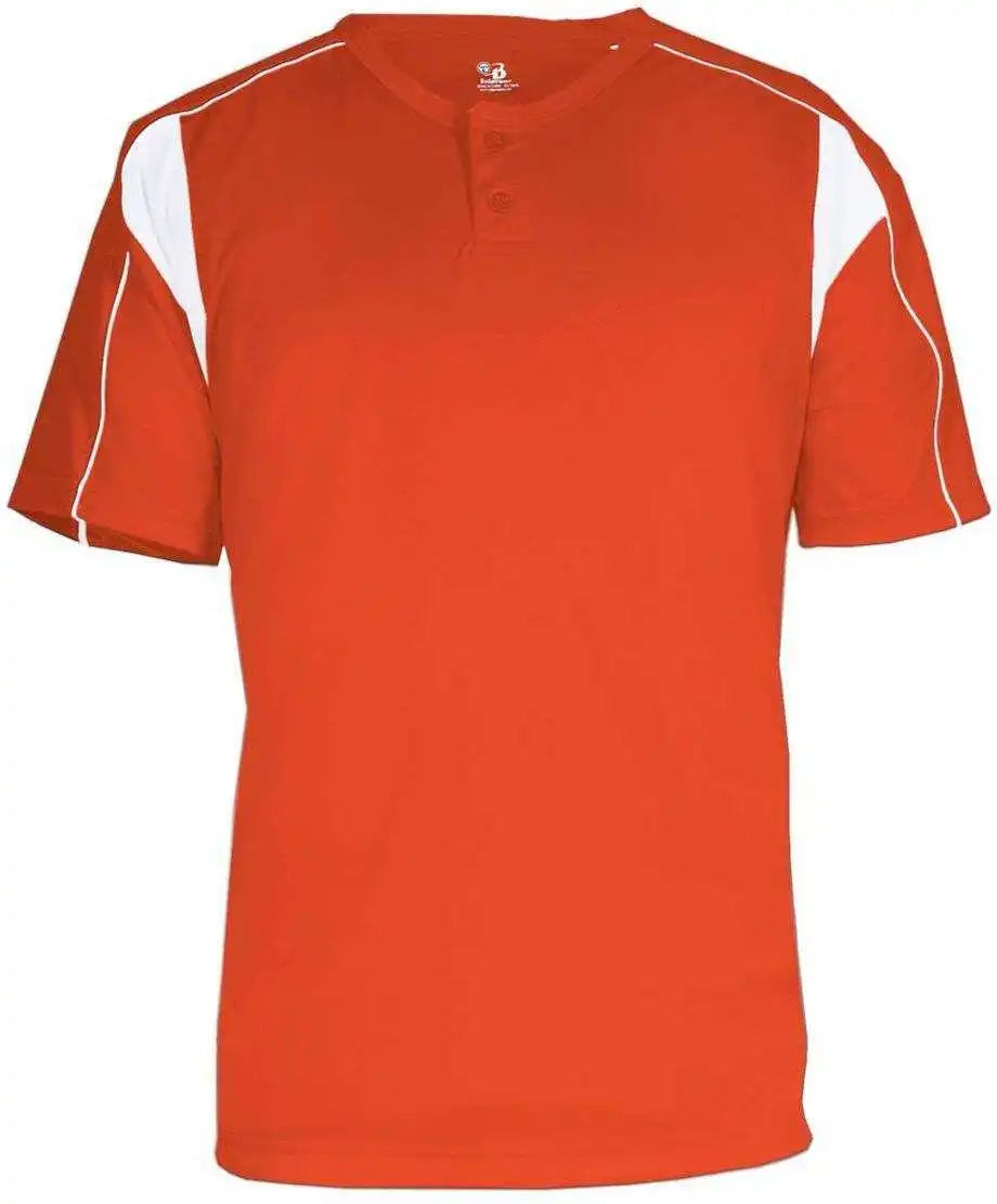 Badger Sport 7937 Adult Pro Placket - Orange White