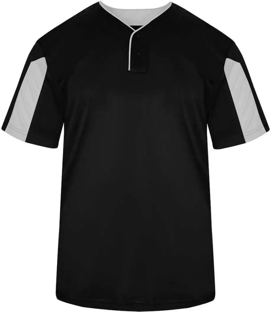 Badger Sport 7976 Striker Placket - Black White