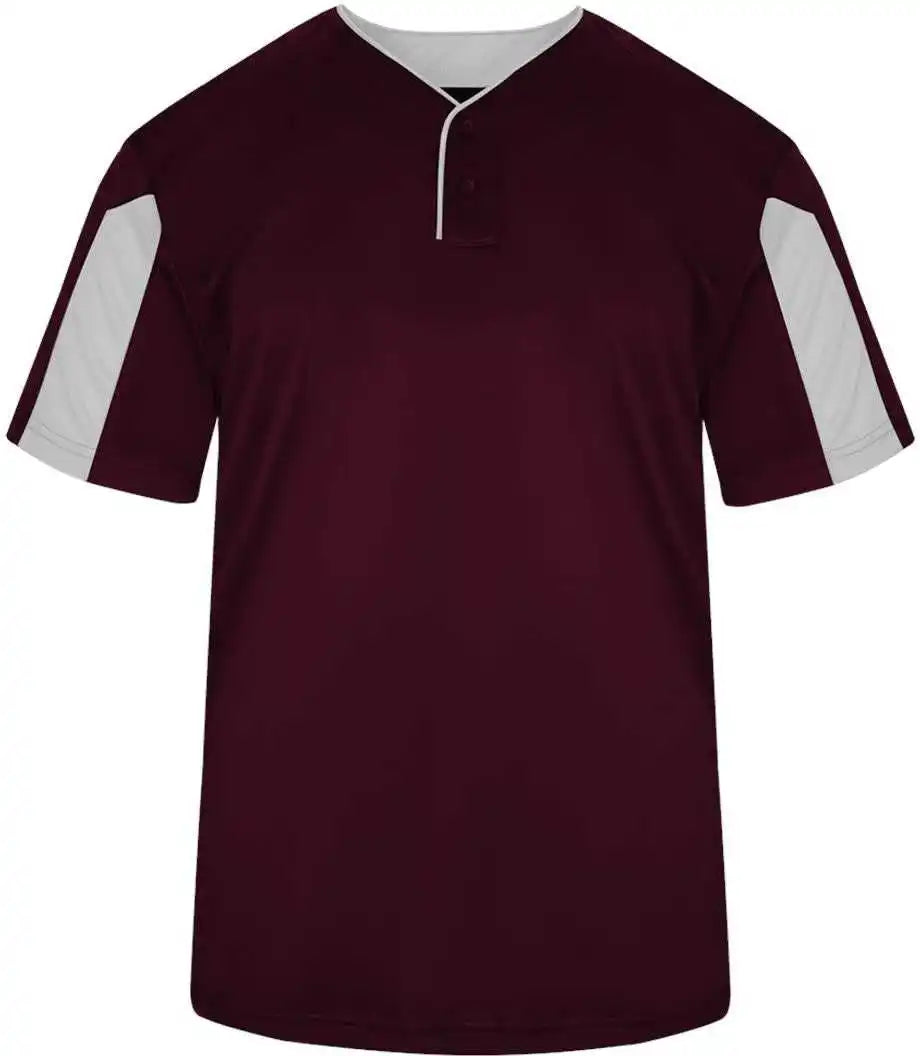 Badger Sport 7976 Striker Placket - Maroon White