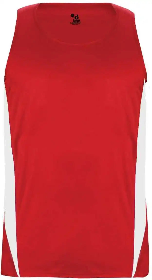 Badger Sport 8667 Stride Singlet - Red White