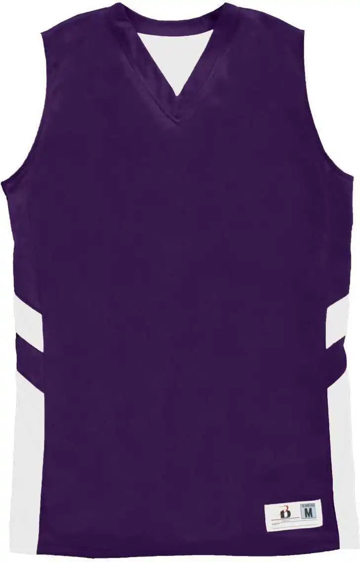 Badger Sport 8966 B-pivot Reversable Ladies Tank - Purple White