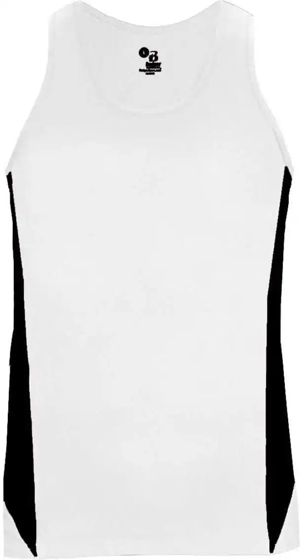 Badger Sport 8967 Stride Ladies Singlet - White Black