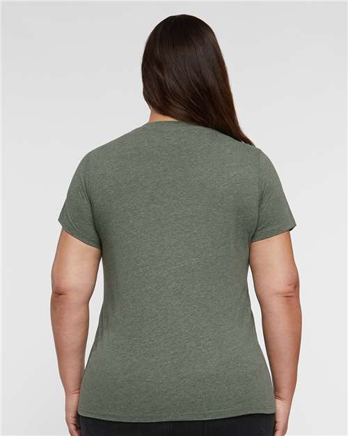 Bamboo Blackout Curvy Collection Women's Fine Jersey V-Neck Tee - 3817