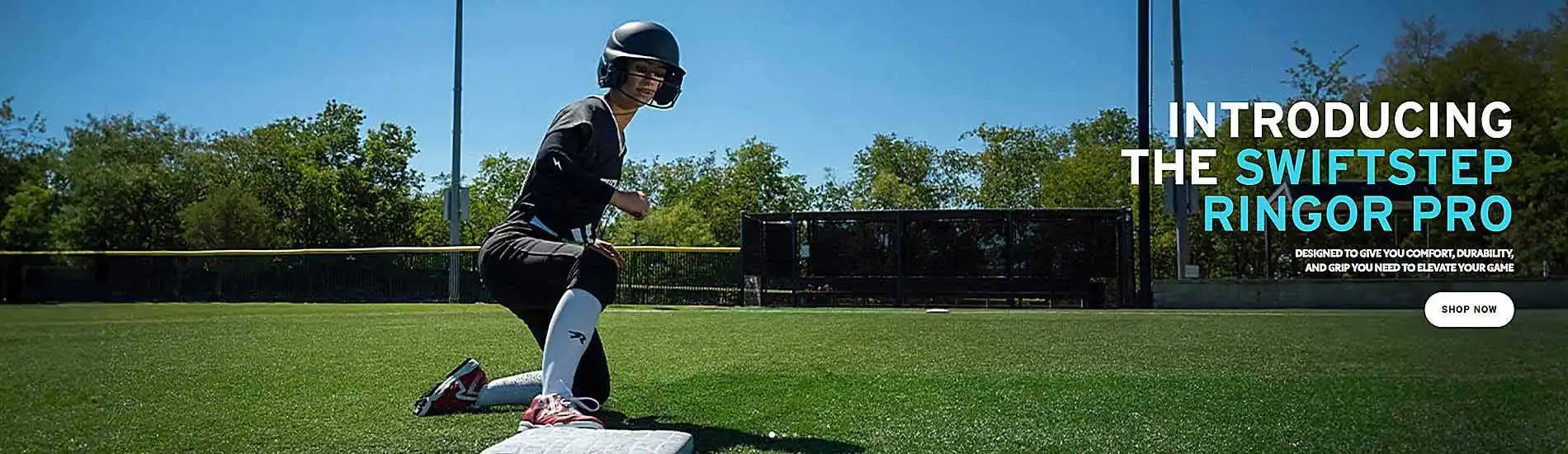 A baseball or softball player in a batting stance.