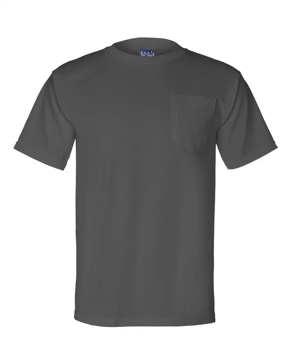 Bayside 3015 Union-made Pocket T-shirt - Charcoal