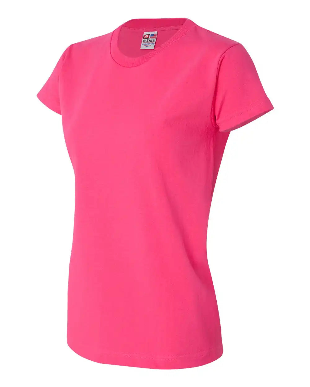 Bayside 3325 Women’s Usa-made T-shirt - Bright Pink - Xs