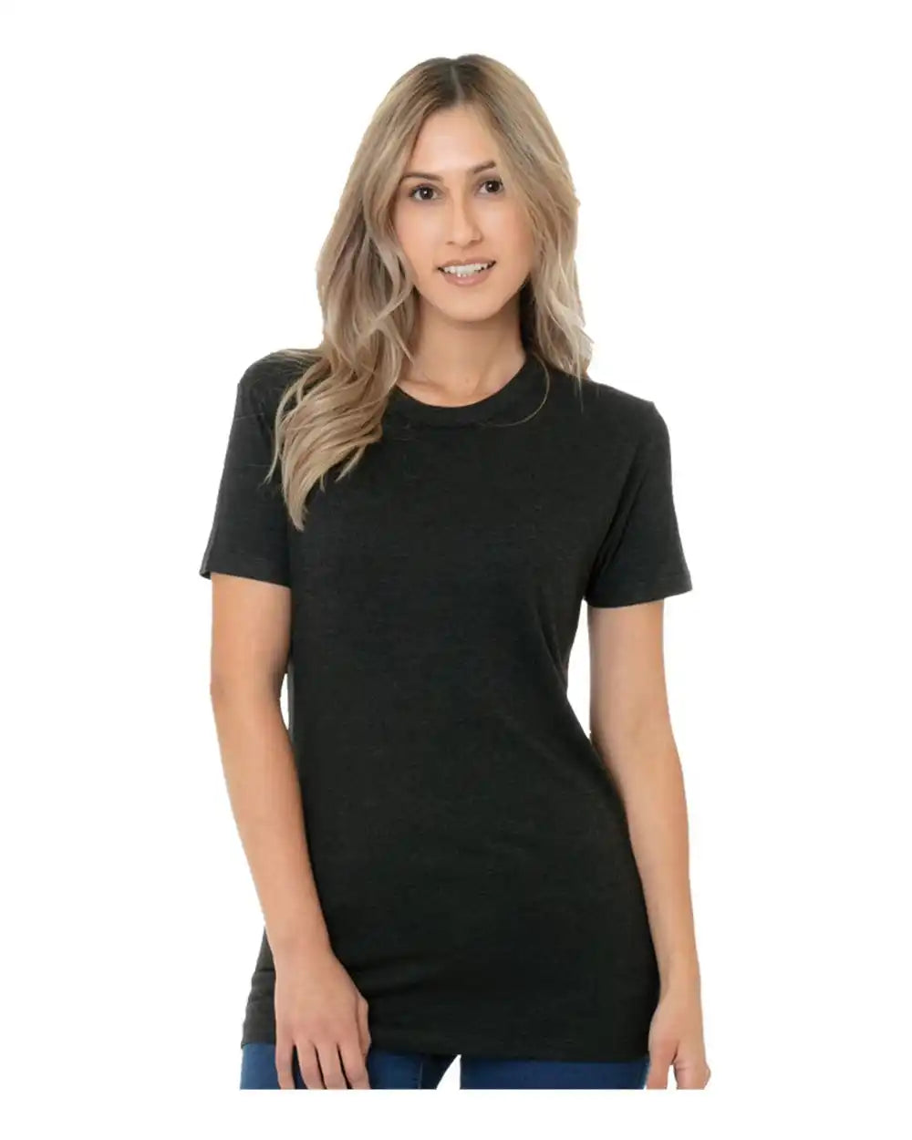 Bayside 5810 Women’s Usa-made Triblend T-shirt - Tri Black - s