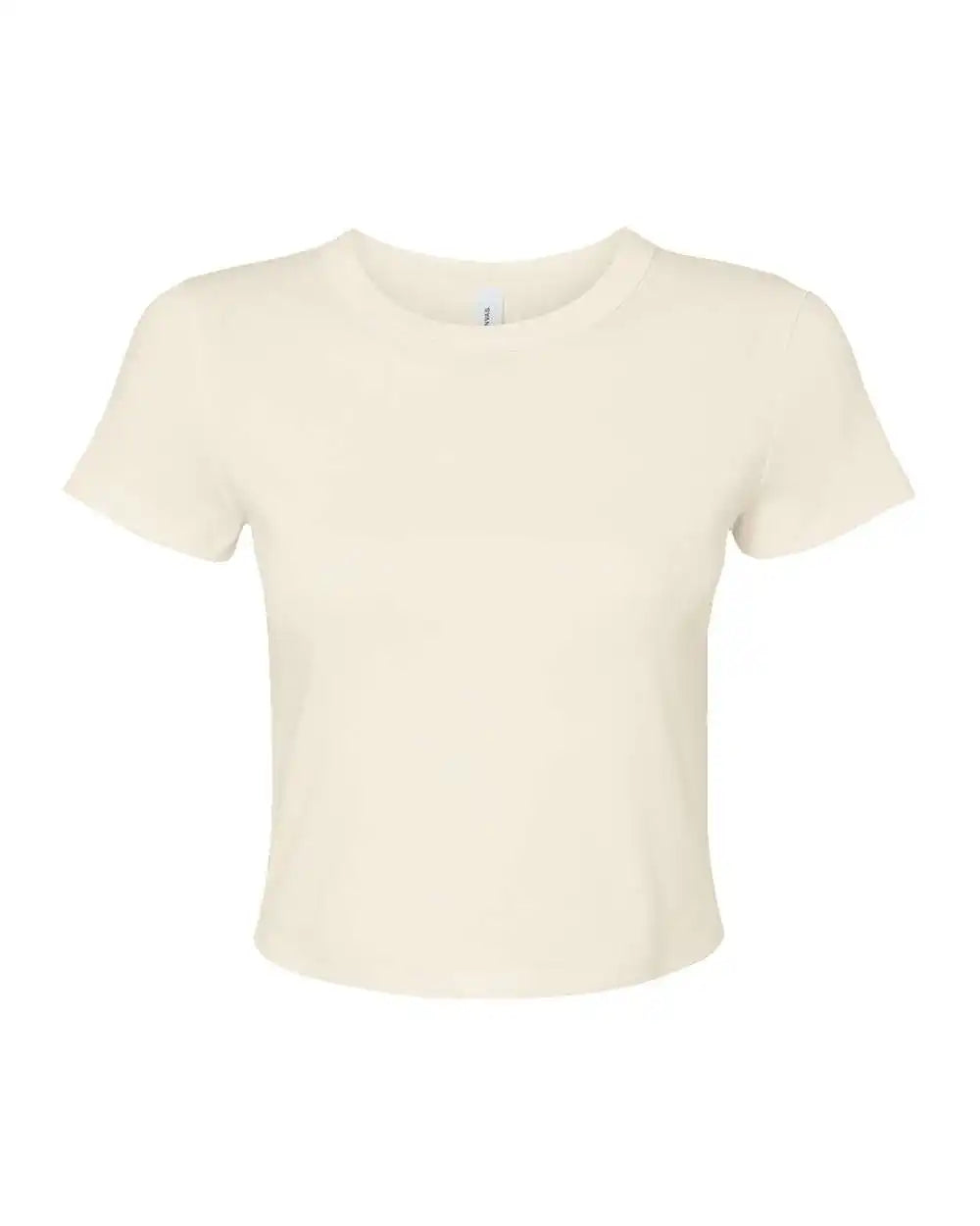 Bella + Canvas 1010c Women’s Micro Rib Baby Tee - 1010 - Solid Natural Blend - Xs