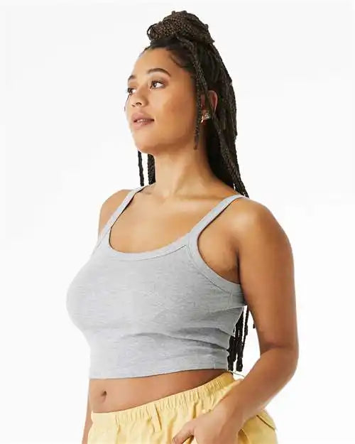 Bella + Canvas 1012c Women’s Micro Rib Spaghetti Strap Tank - 1012 - Athletic Heather