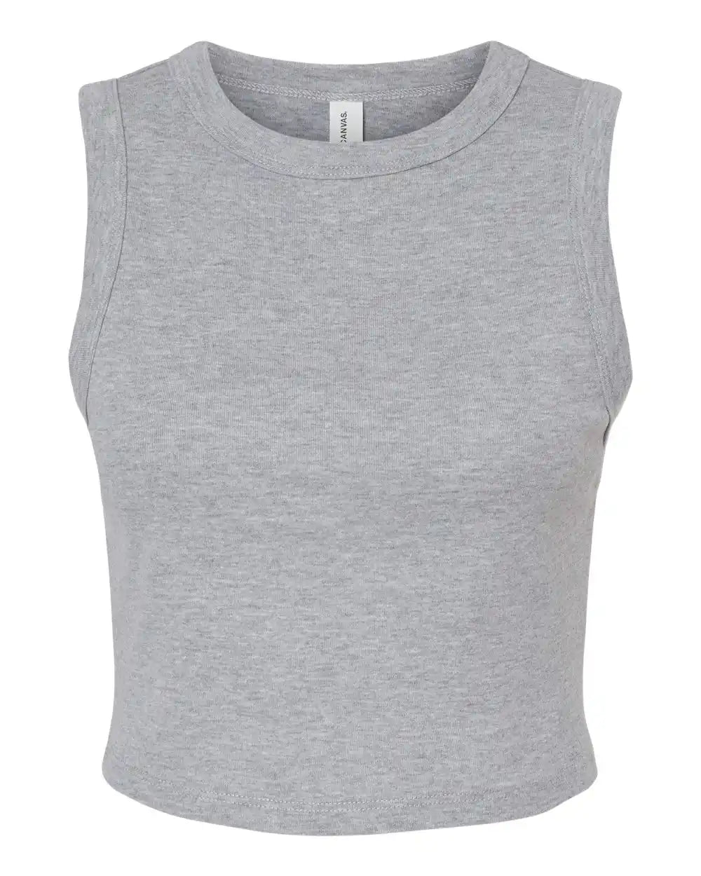 Bella + Canvas 1013c Women’s Micro Rib Muscle Crop Tank - 1013 - Athletic Heather - Xs