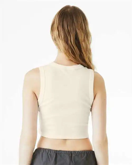 Bella + Canvas 1013c Women’s Micro Rib Muscle Crop Tank - 1013 - Solid Natural Blend