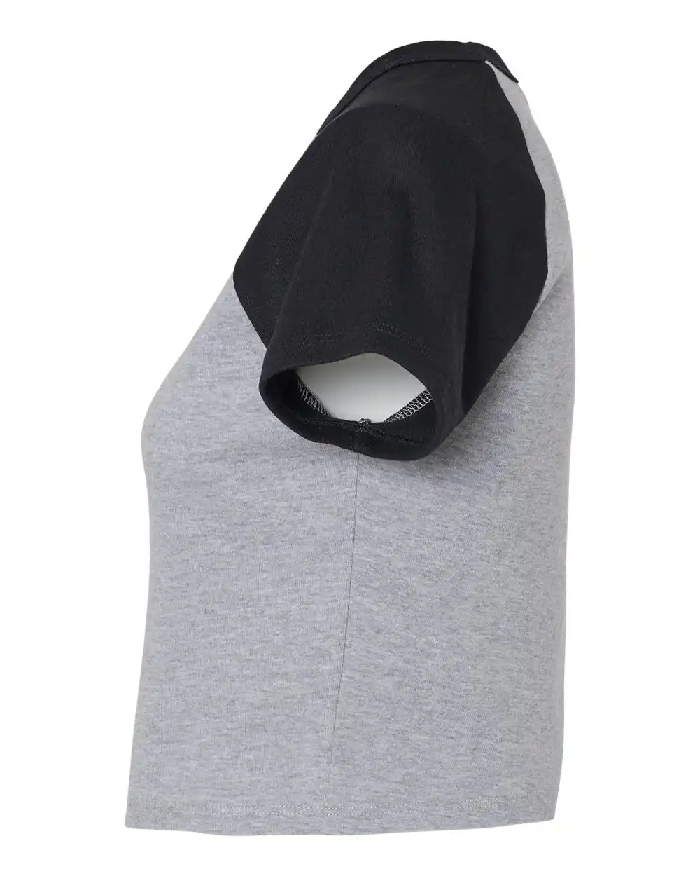 Bella + Canvas 1201 Women’s Micro Rib Raglan Baby Tee - Athletic Heather Black